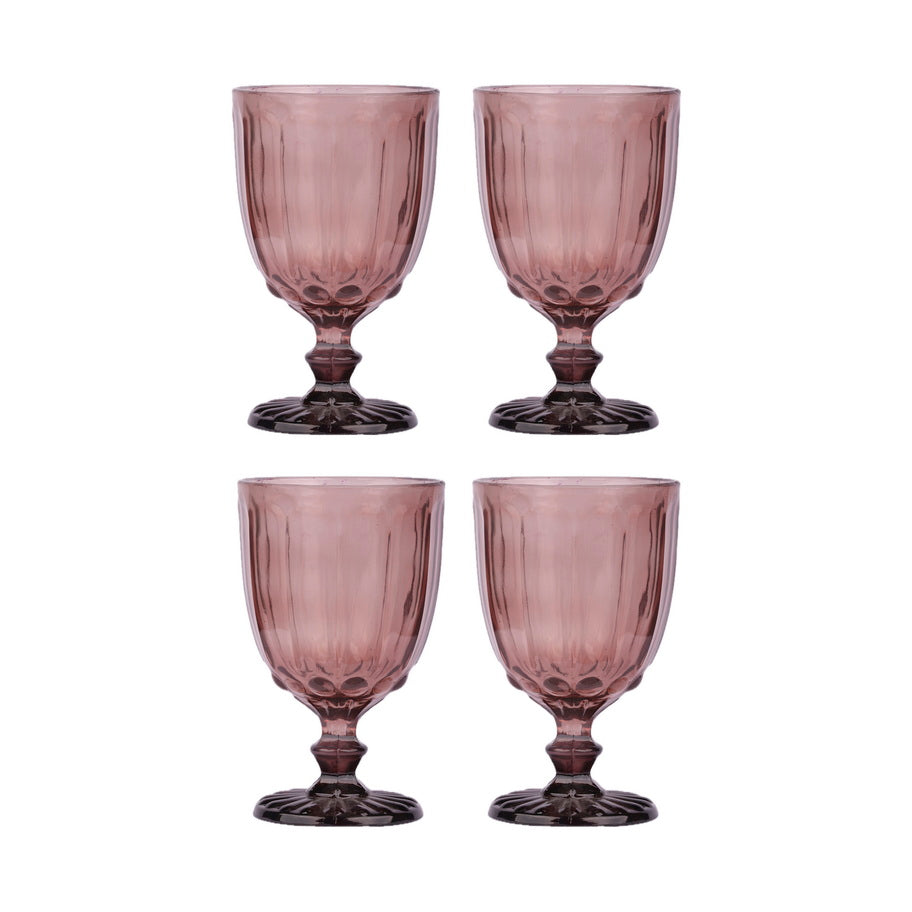 Glasses - Dotted Light Brown (Set of 4)