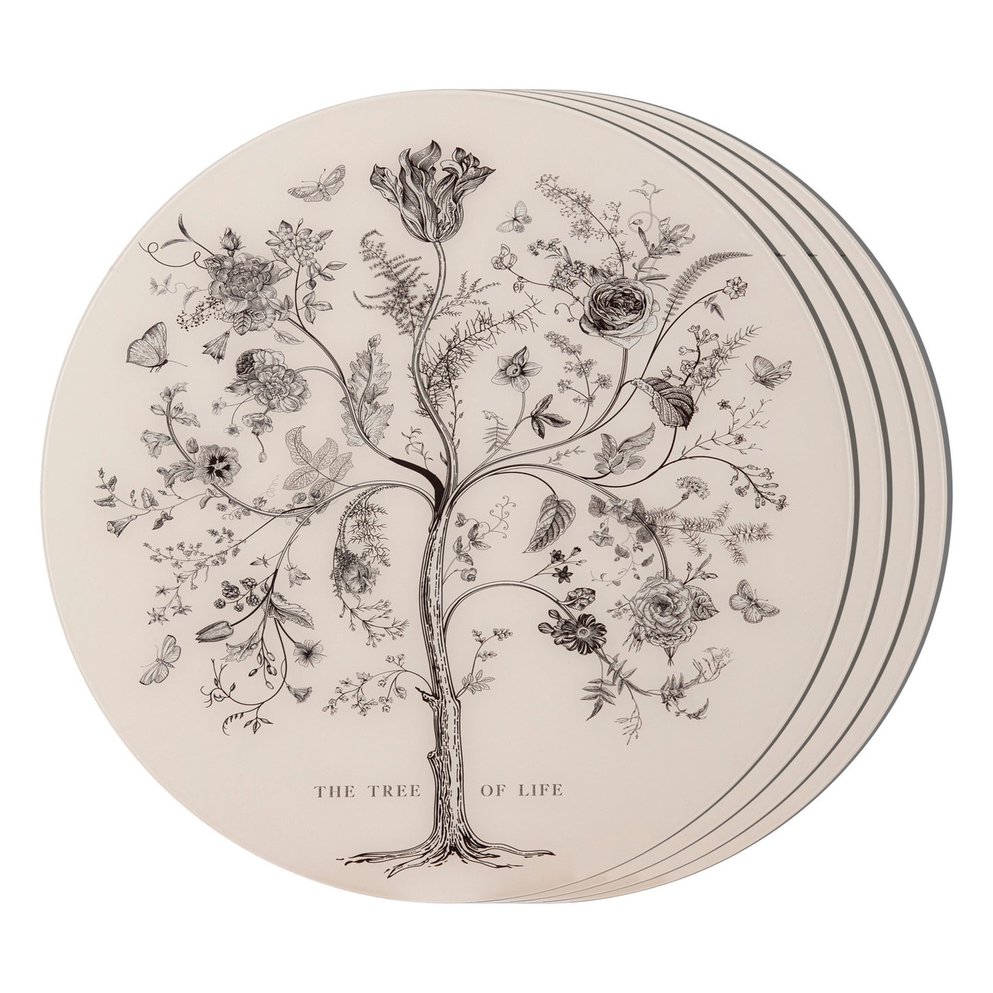 Placemat - Flora & Fauna Round Tree (Set of 4)