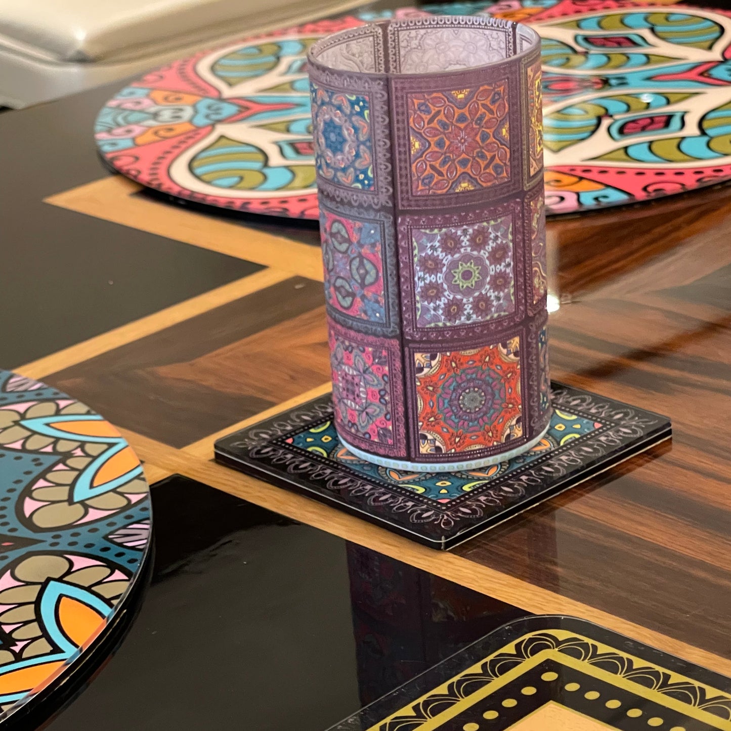 Glasses - Mandala Mix Black Tall (Set of 6)