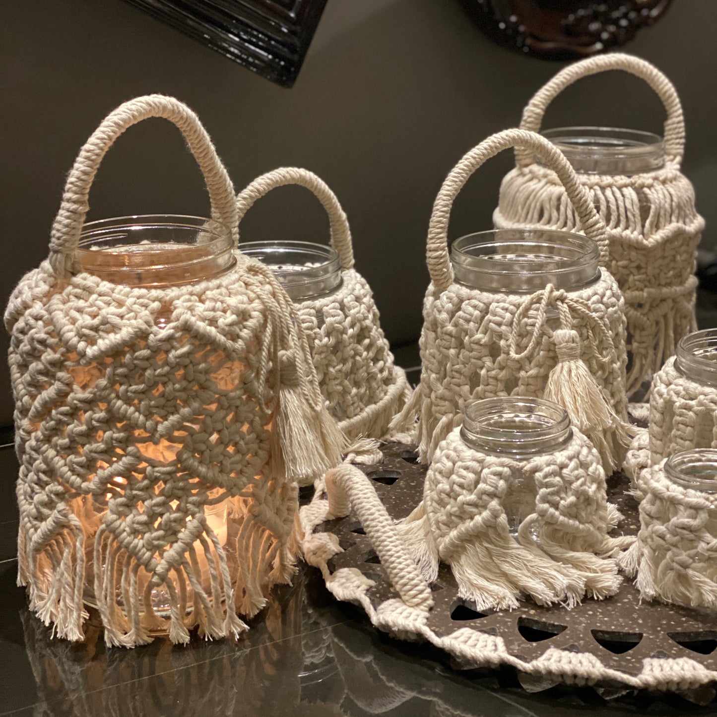 Tableware - Picnic Macrame Jars Dew