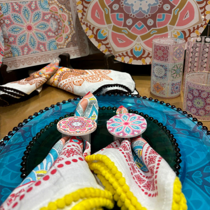 Napkin Sets - Mandala Kiara Frost Rings (Set of 4)