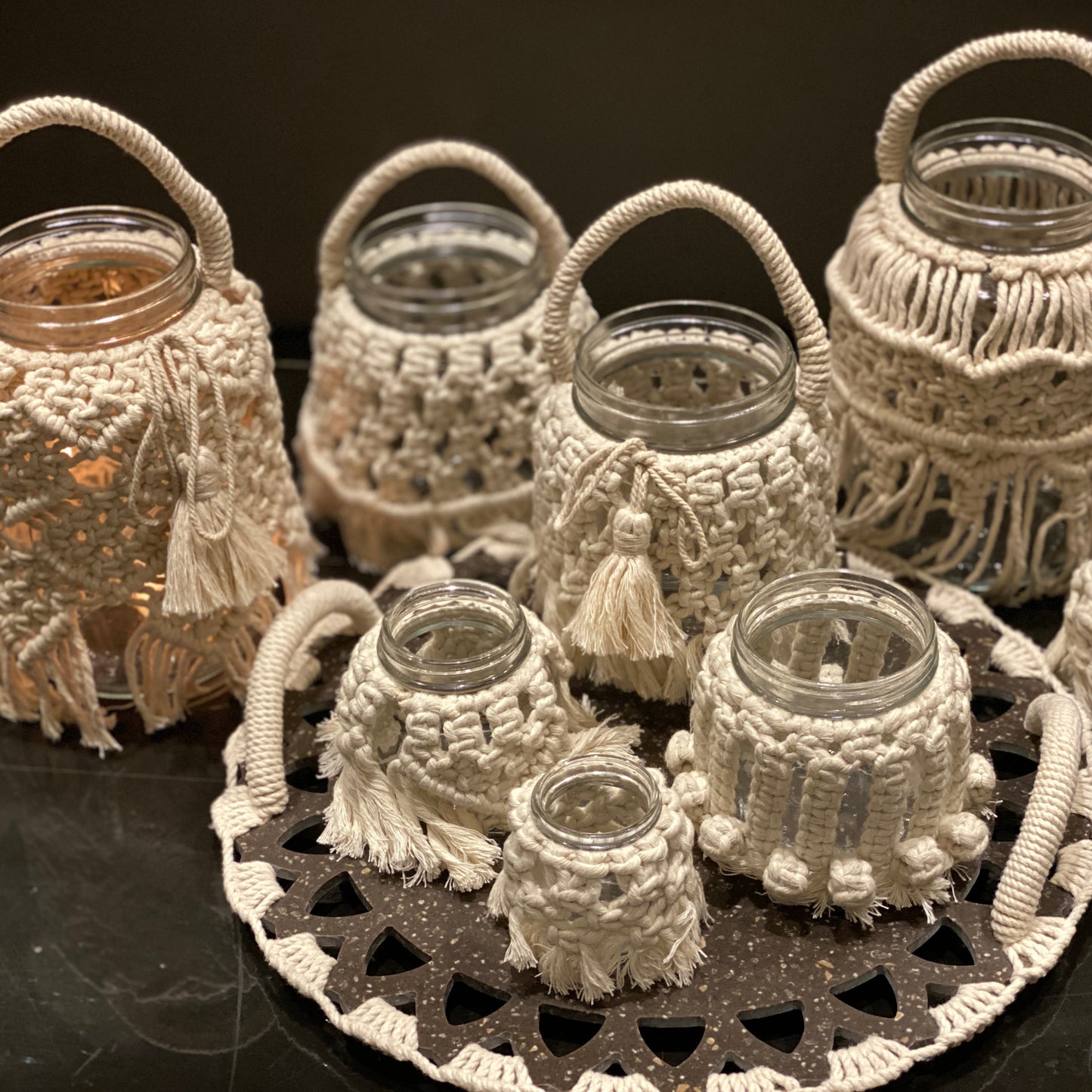 Tableware - Picnic Macrame Jars Pebble