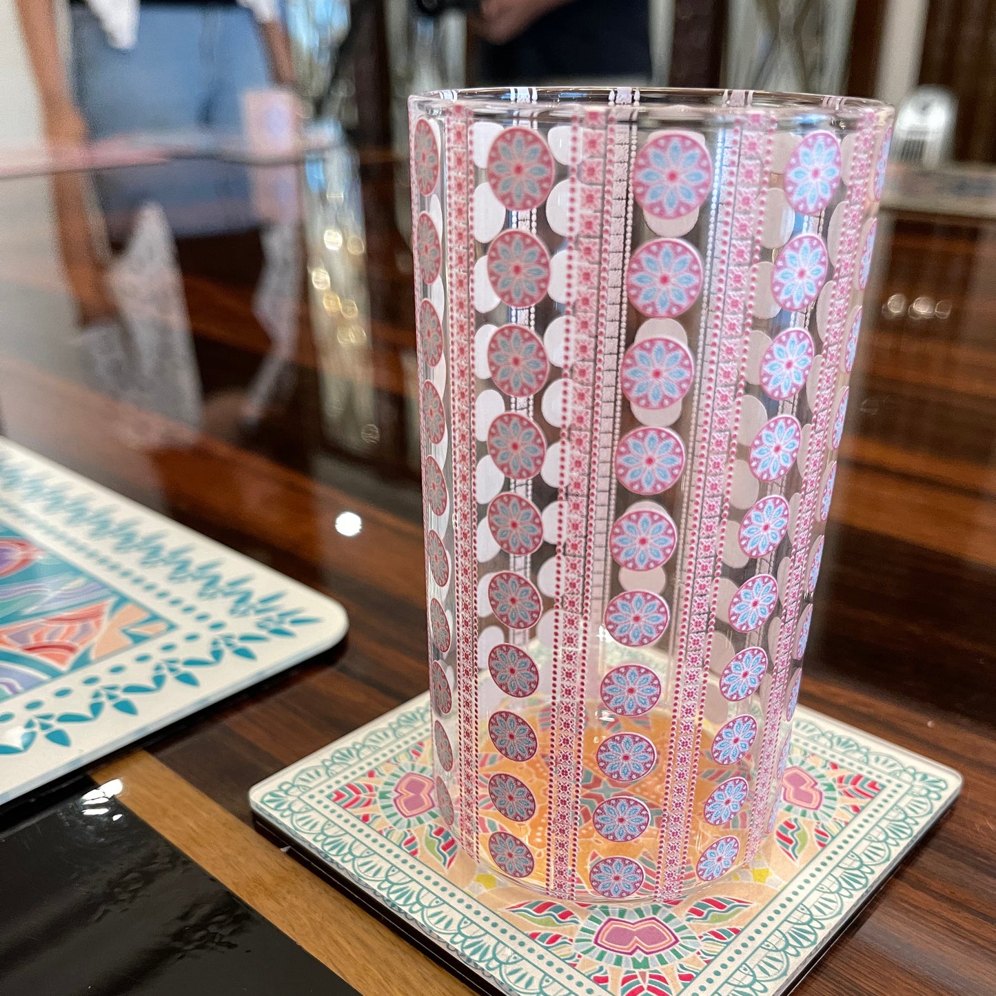 Glasses - Mandala Circle Frost Tall (Set of 6)