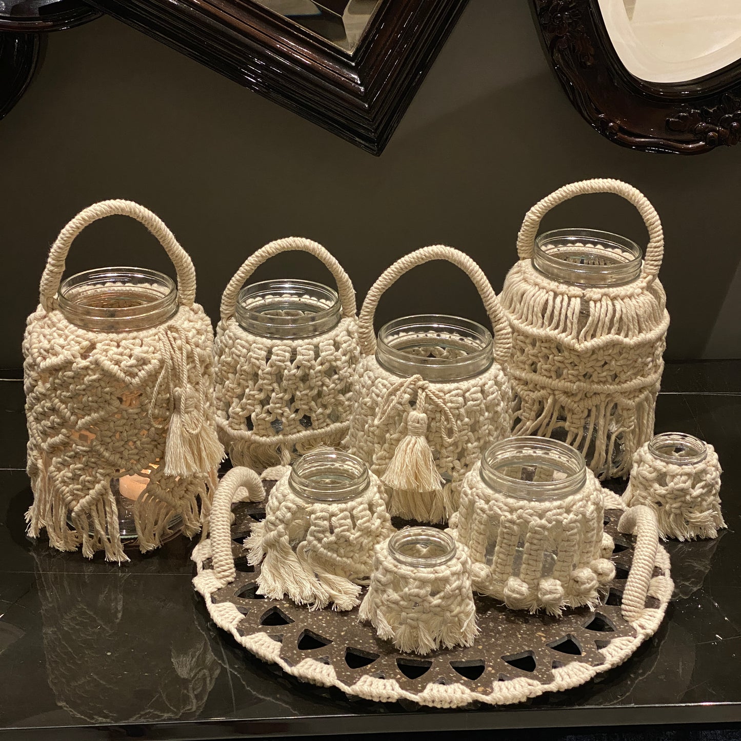 Tableware - Picnic Macrame Jars Dune
