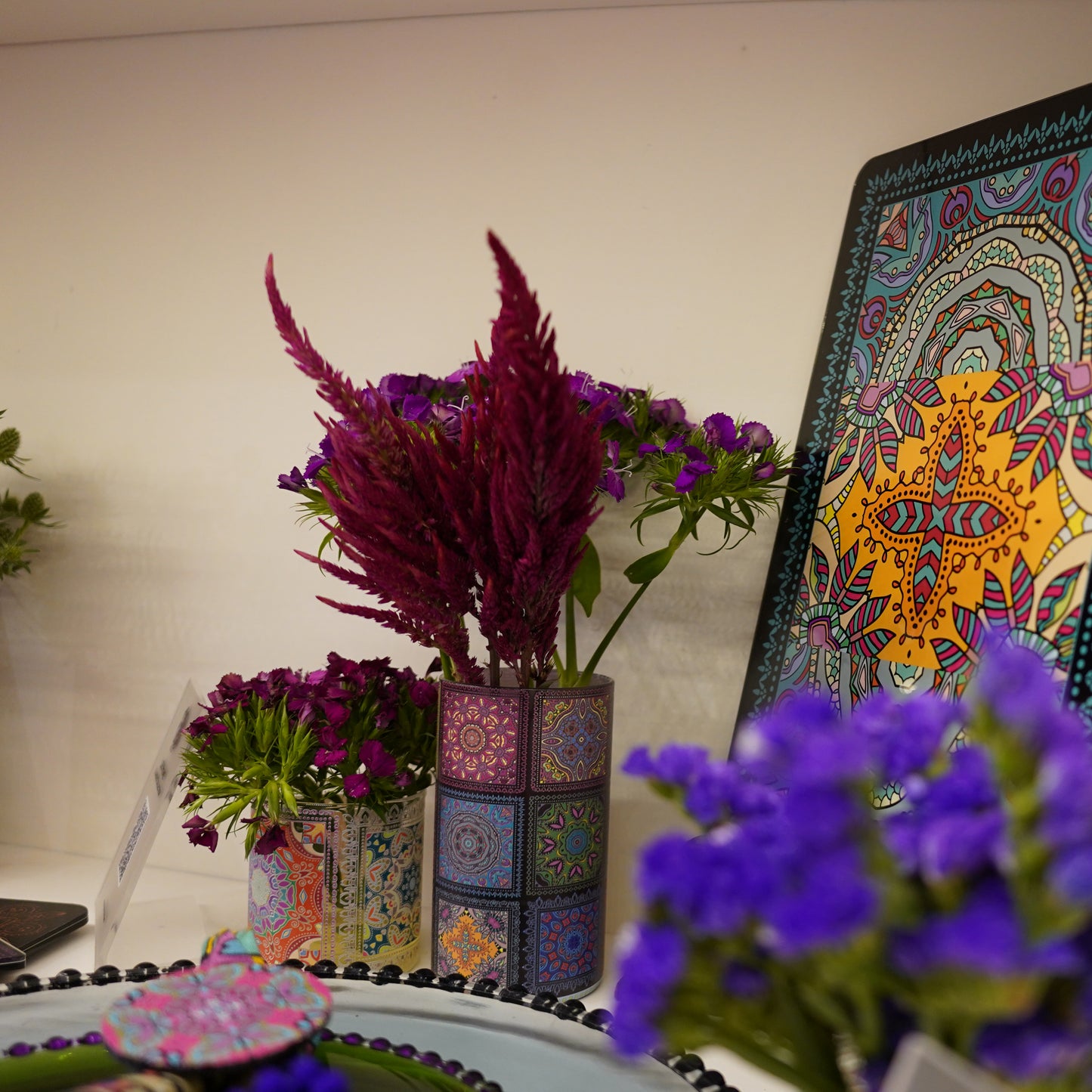 Glasses - Mandala Mix Black Tall (Set of 6)