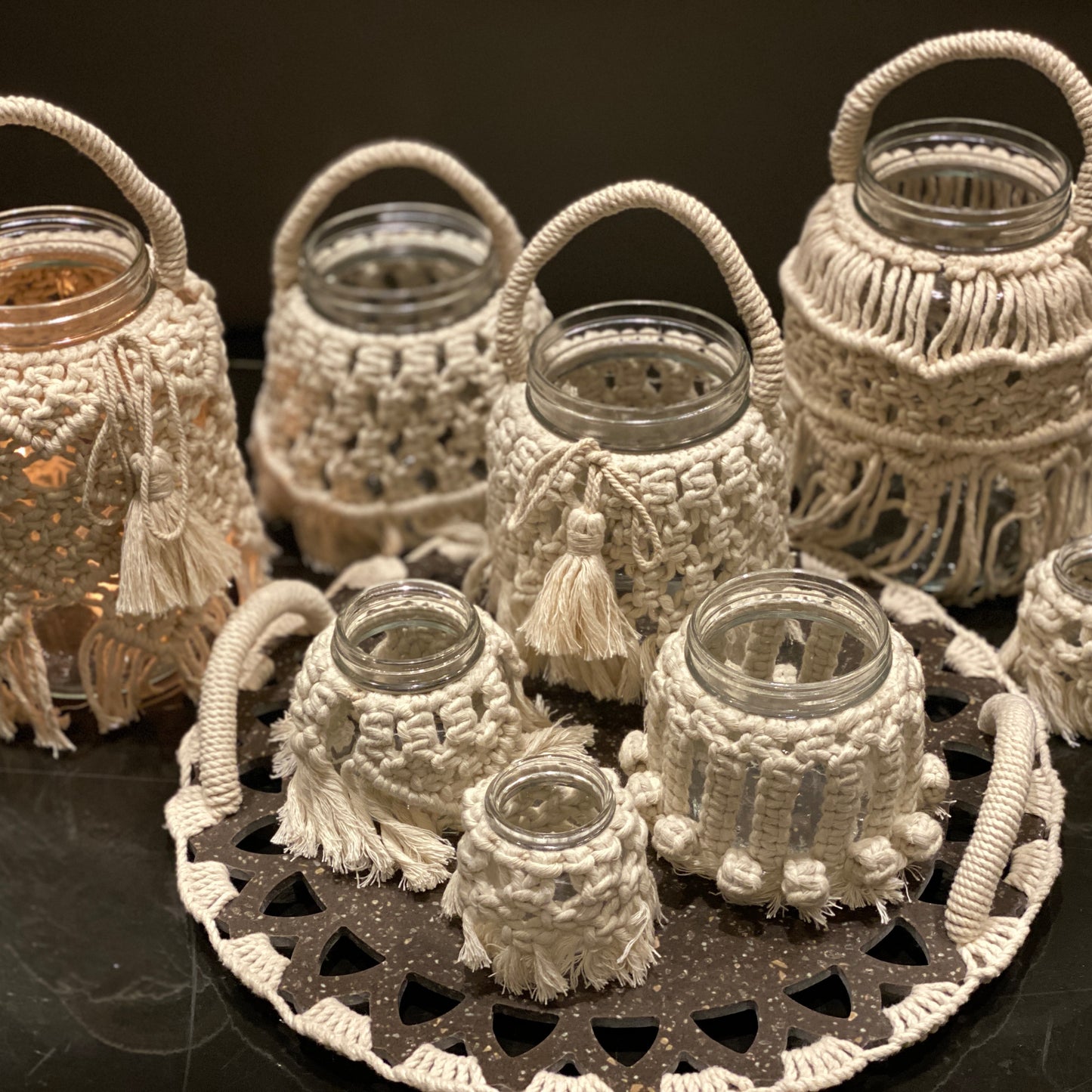 Tableware - Picnic Macrame Jars Dune