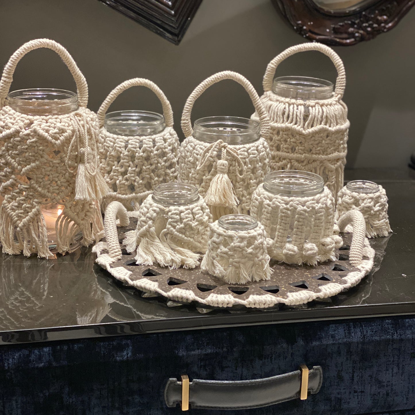Tableware - Picnic Macrame Jars Pebble