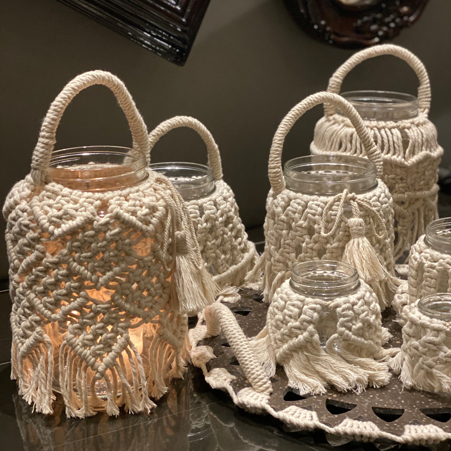 Tableware - Picnic Macrame Jars Meadow