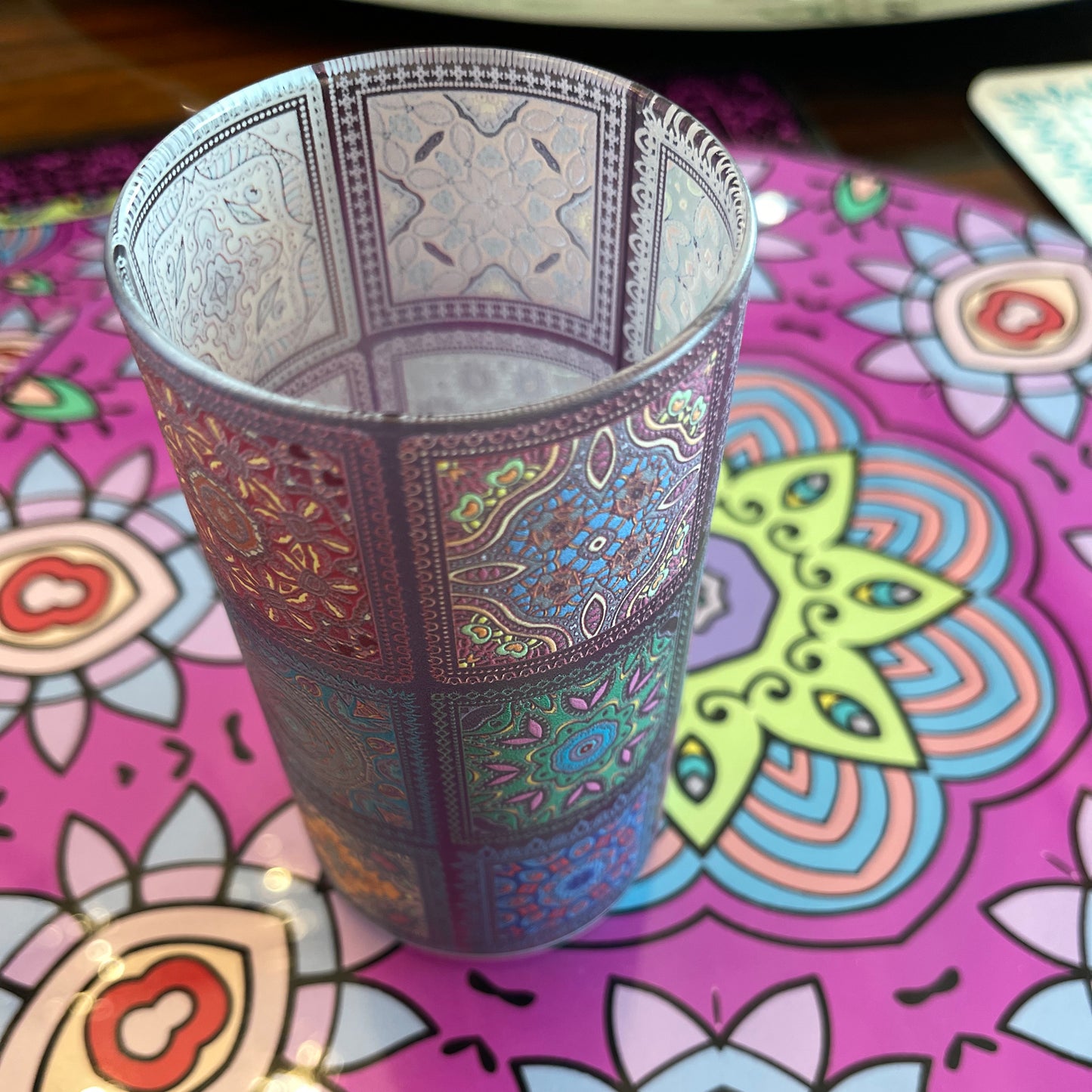Glasses - Mandala Mix Black Tall (Set of 6)