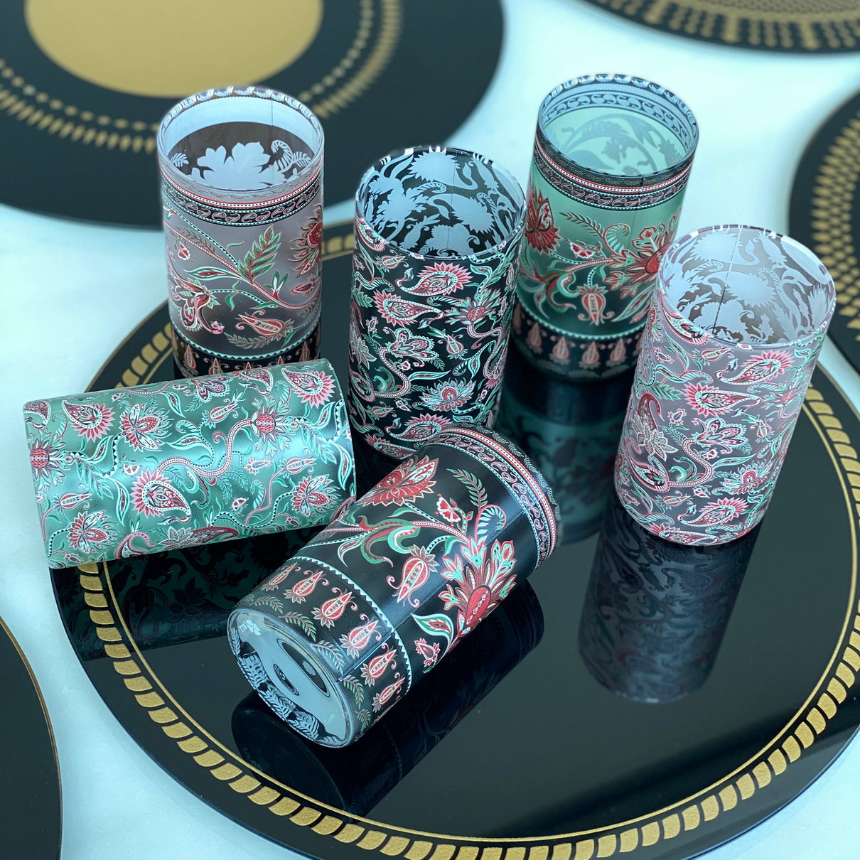 Glasses - Paisely Sheila (Set of 6)