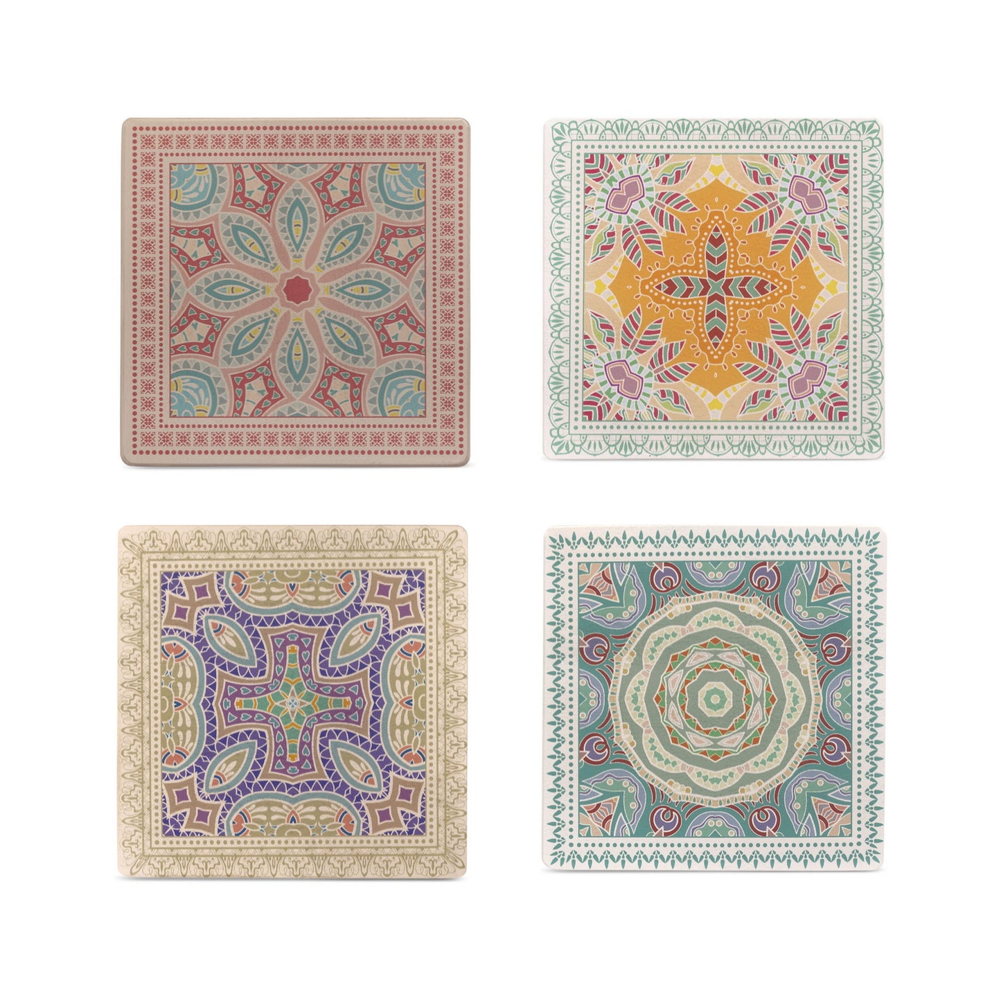 Coasters - Mandala Sarabi Frost (Set of 4)