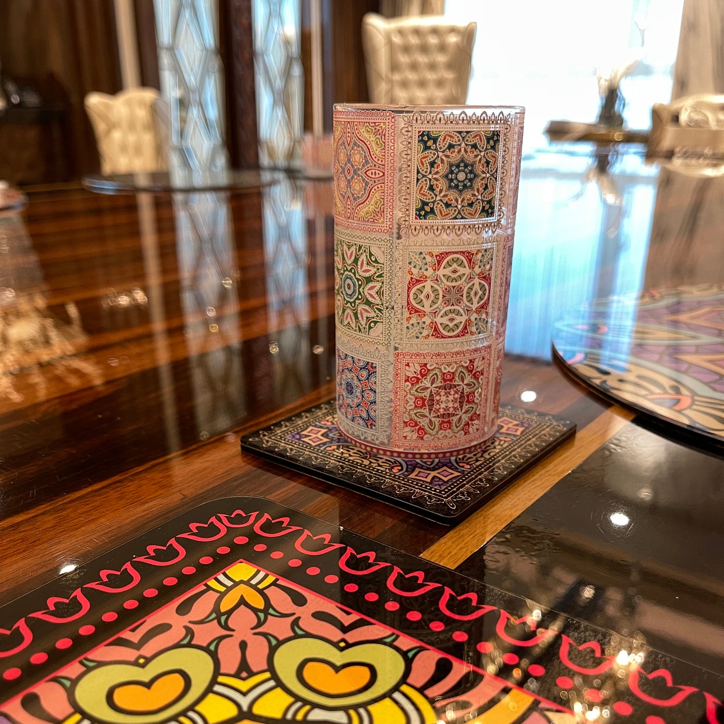 Glasses - Mandala Circle Frost Tall (Set of 6)