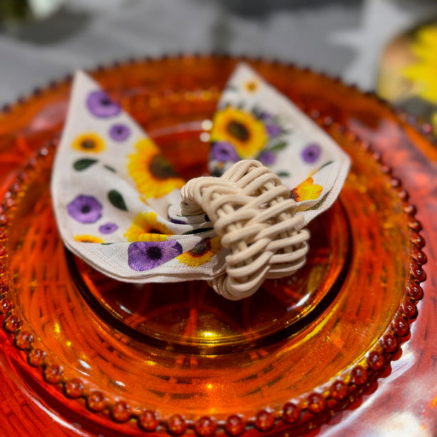 Napkin Ring Set - Picnic Cane (Set of 4)