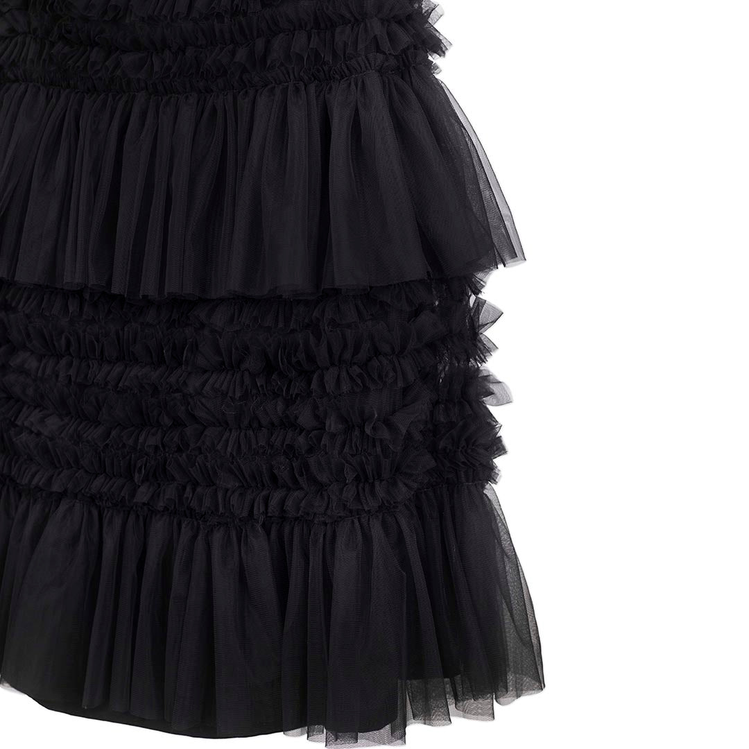 Classic - Net Frilly Skirt Black