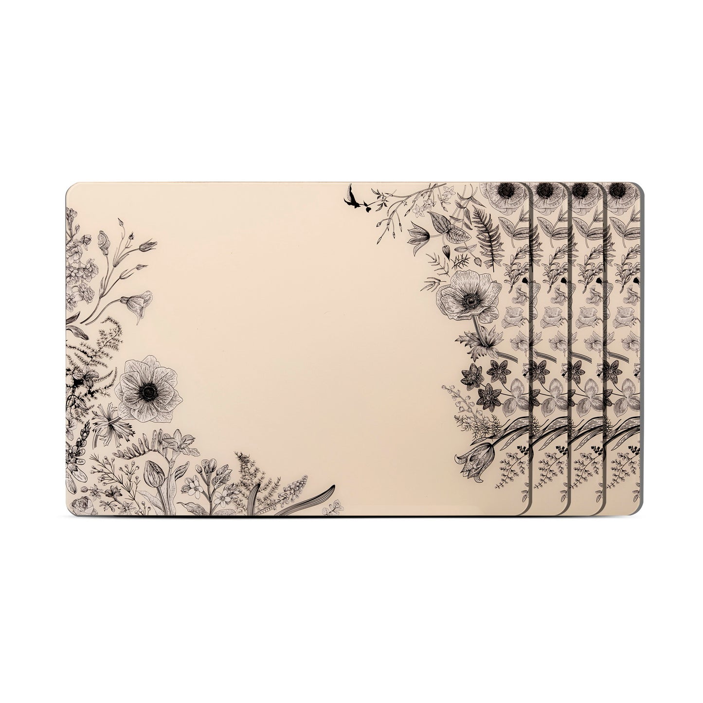 Placemat - Flora & Fauna Rectangle Flower Sides (Set of 4)