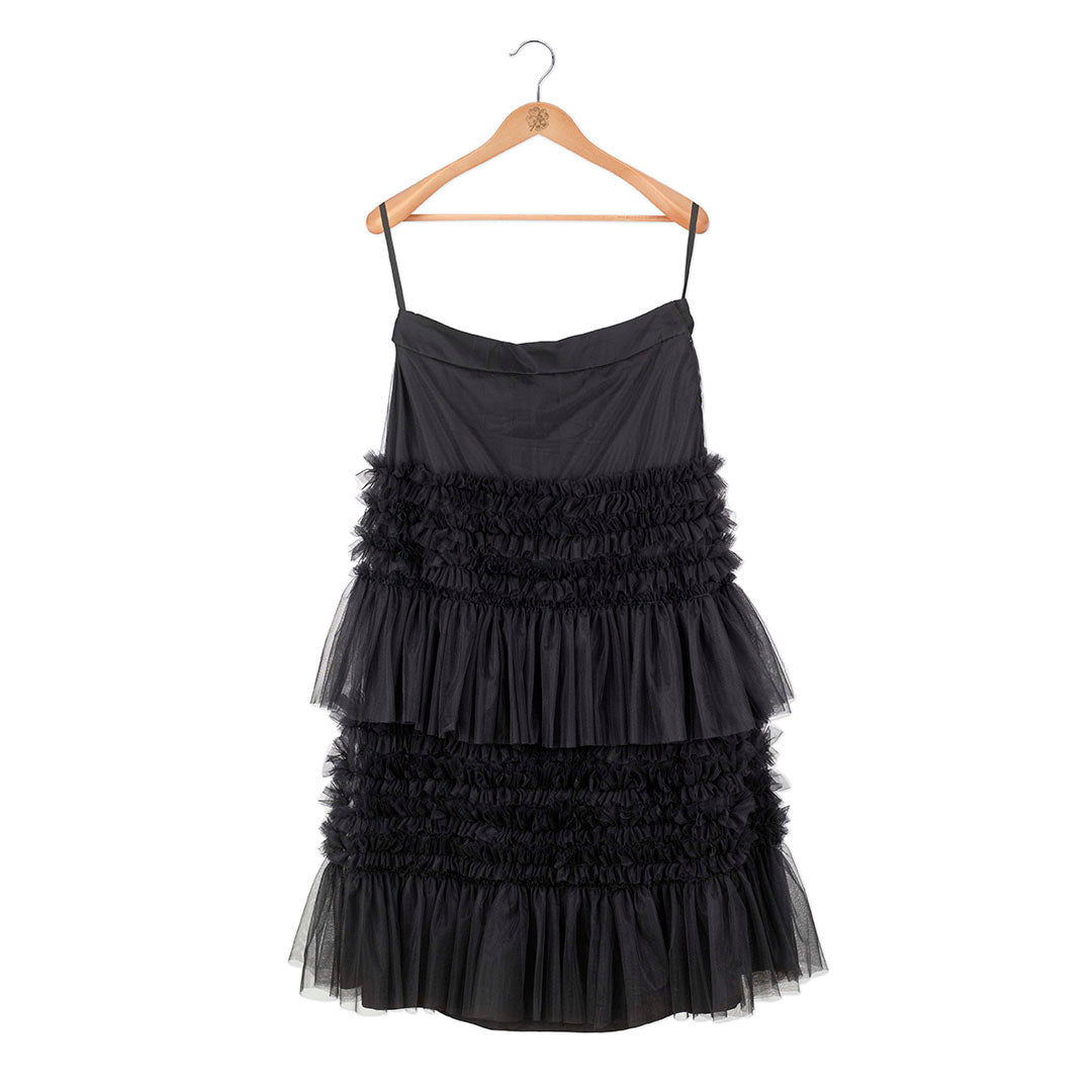 Classic - Net Frilly Skirt Black