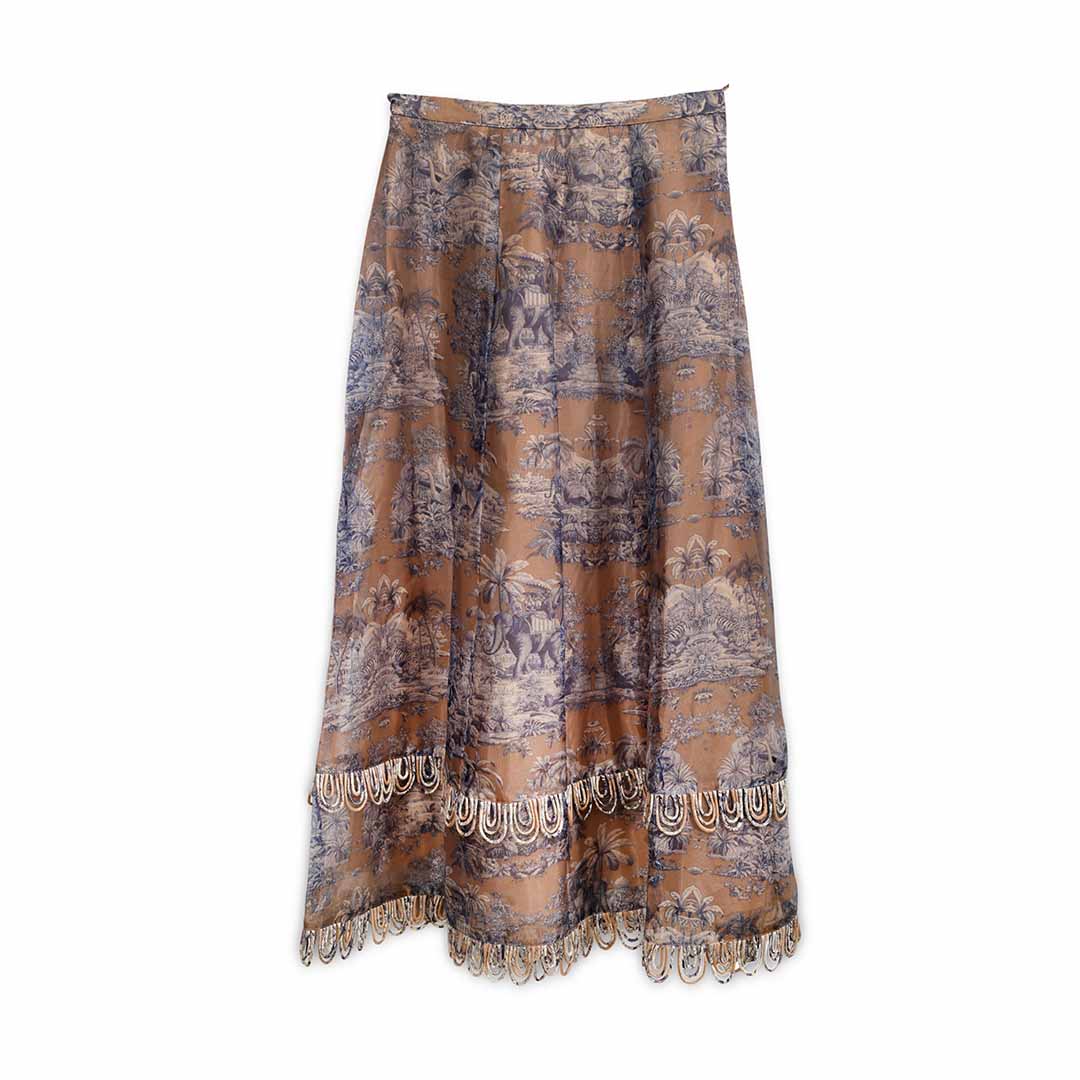 Picnic - Looped Elephant Skirt Beige Small