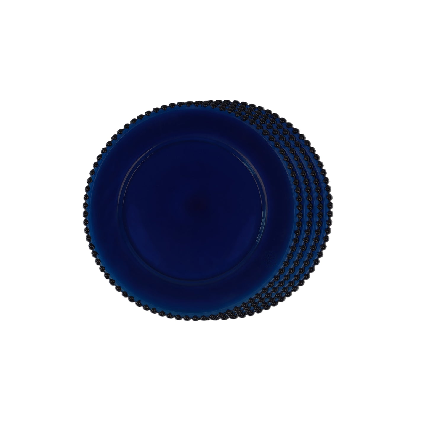 Quarter Plates - Dotted Royal Blue (Set of 4)