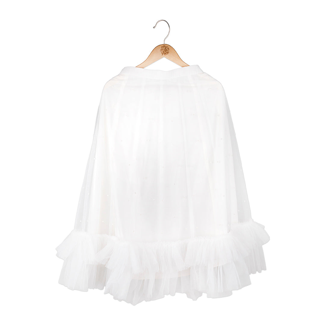 Classic - Pearl Net Skirt White