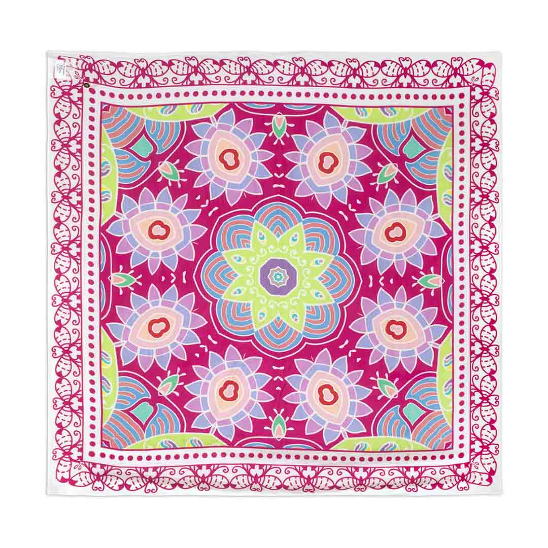 Silk Habutai - Big Mandala Pink
