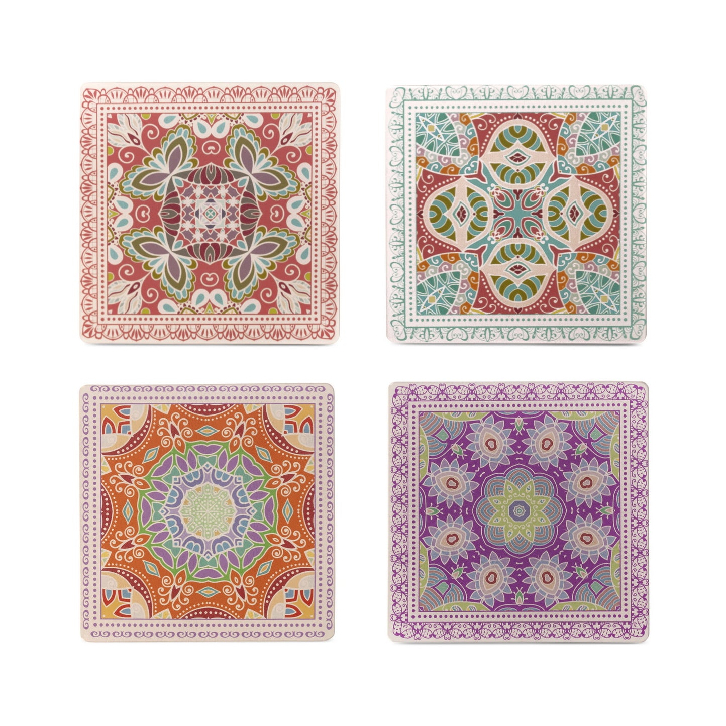 Coasters - Mandala Kiara Frost (Set of 4)