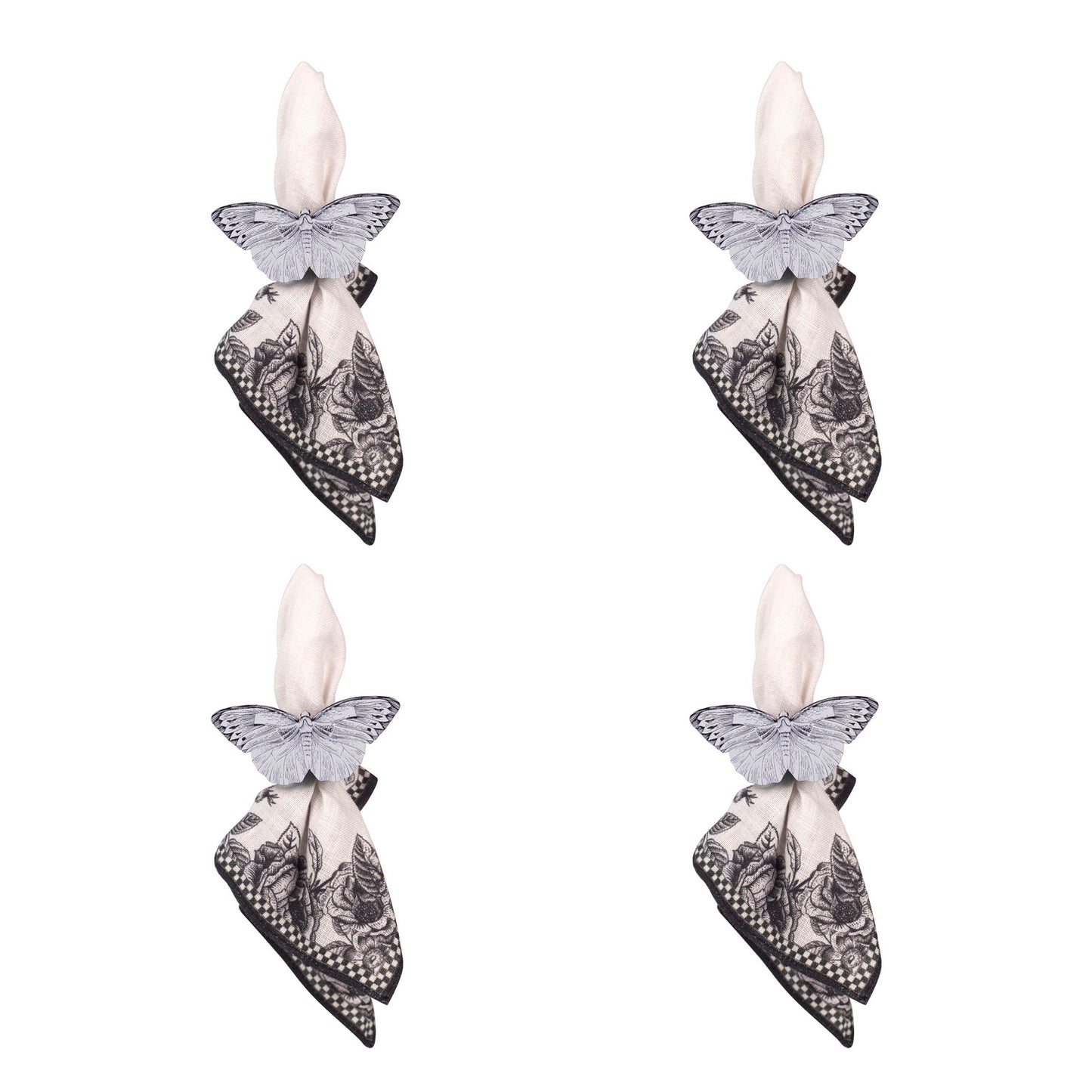 Napkin Sets - Flora & Fauna Butterfly Rings (Set of 4)