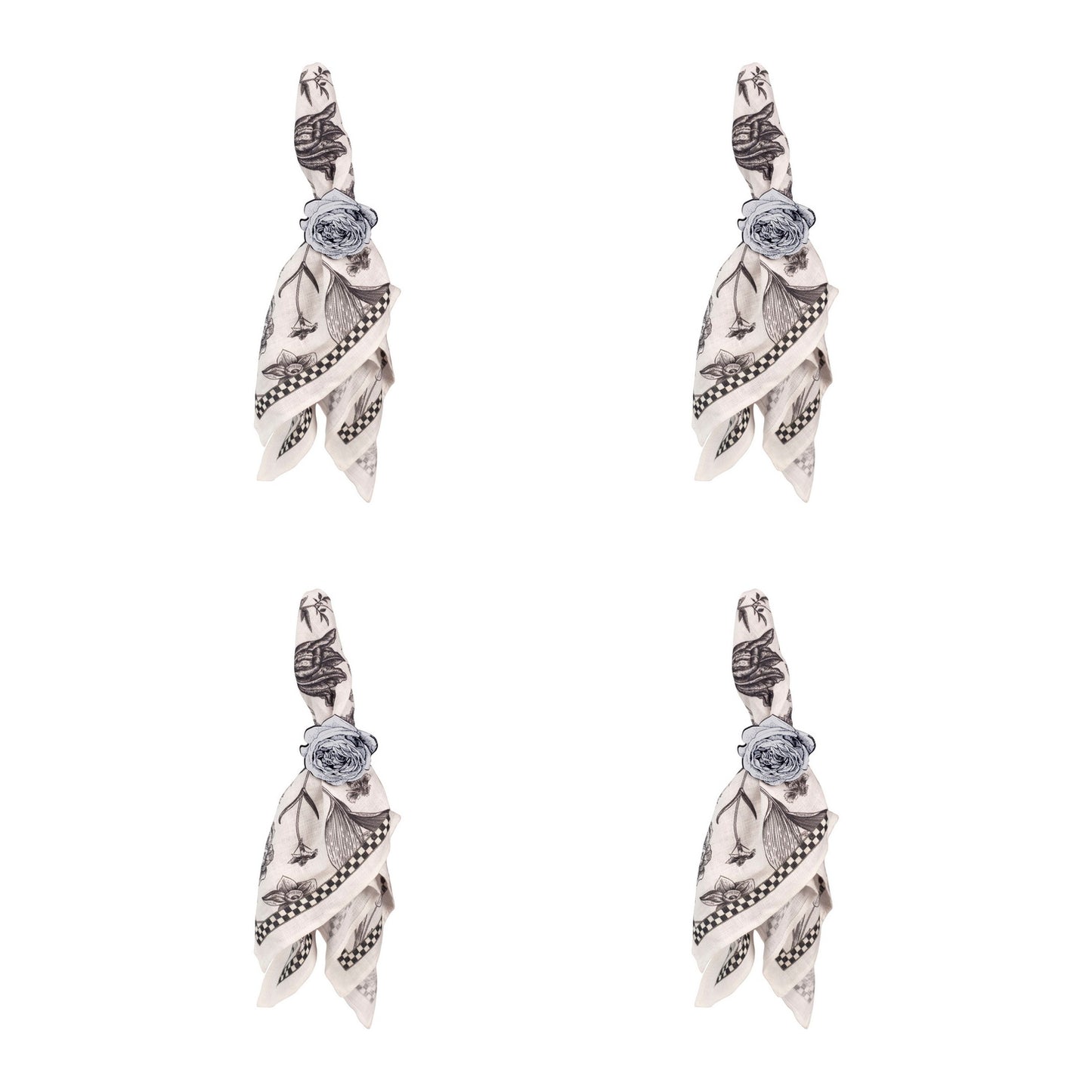 Napkin Sets - Flora & Fauna Rose Rings (Set of 4)