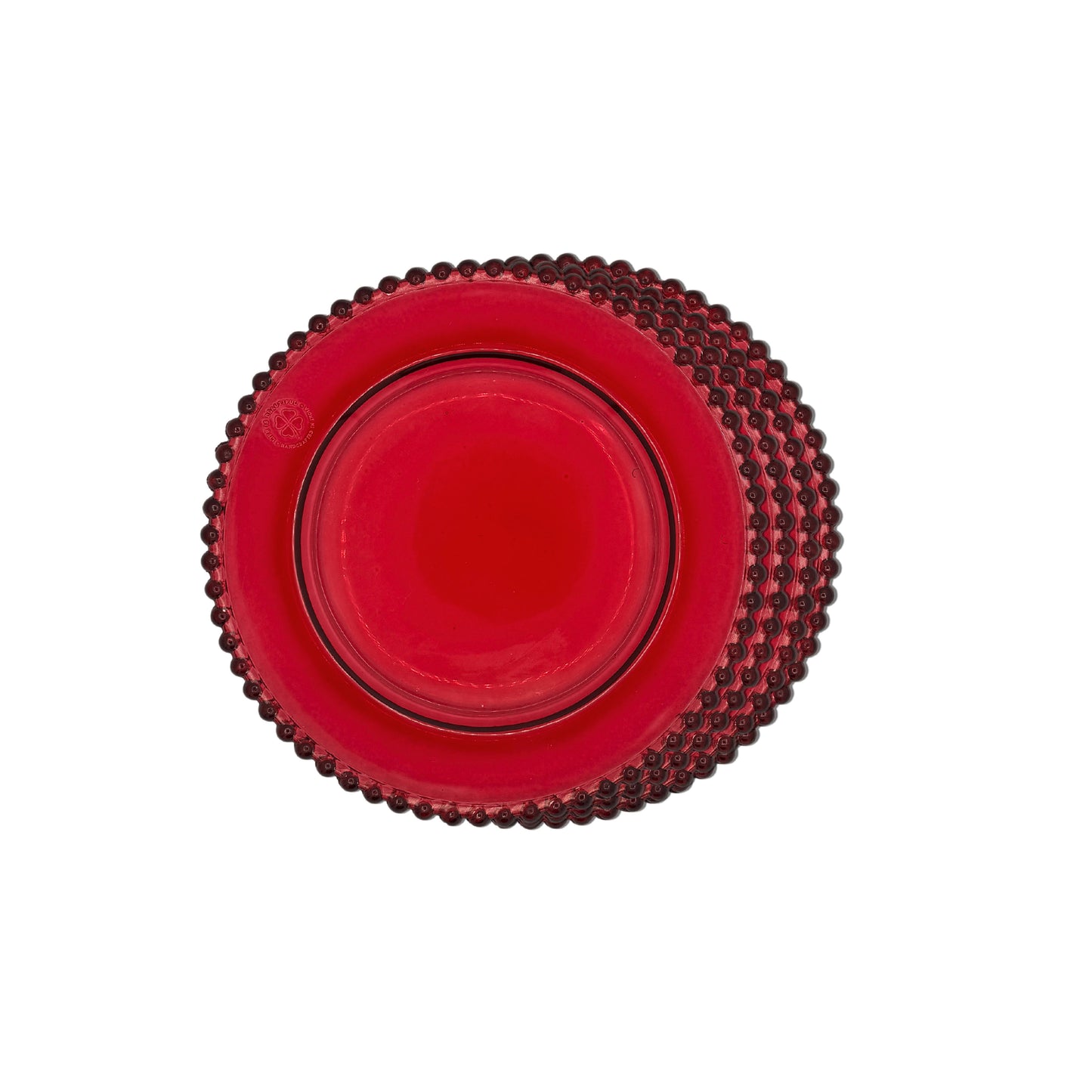 Quarter Plates - Dotted Red (Set of 4)
