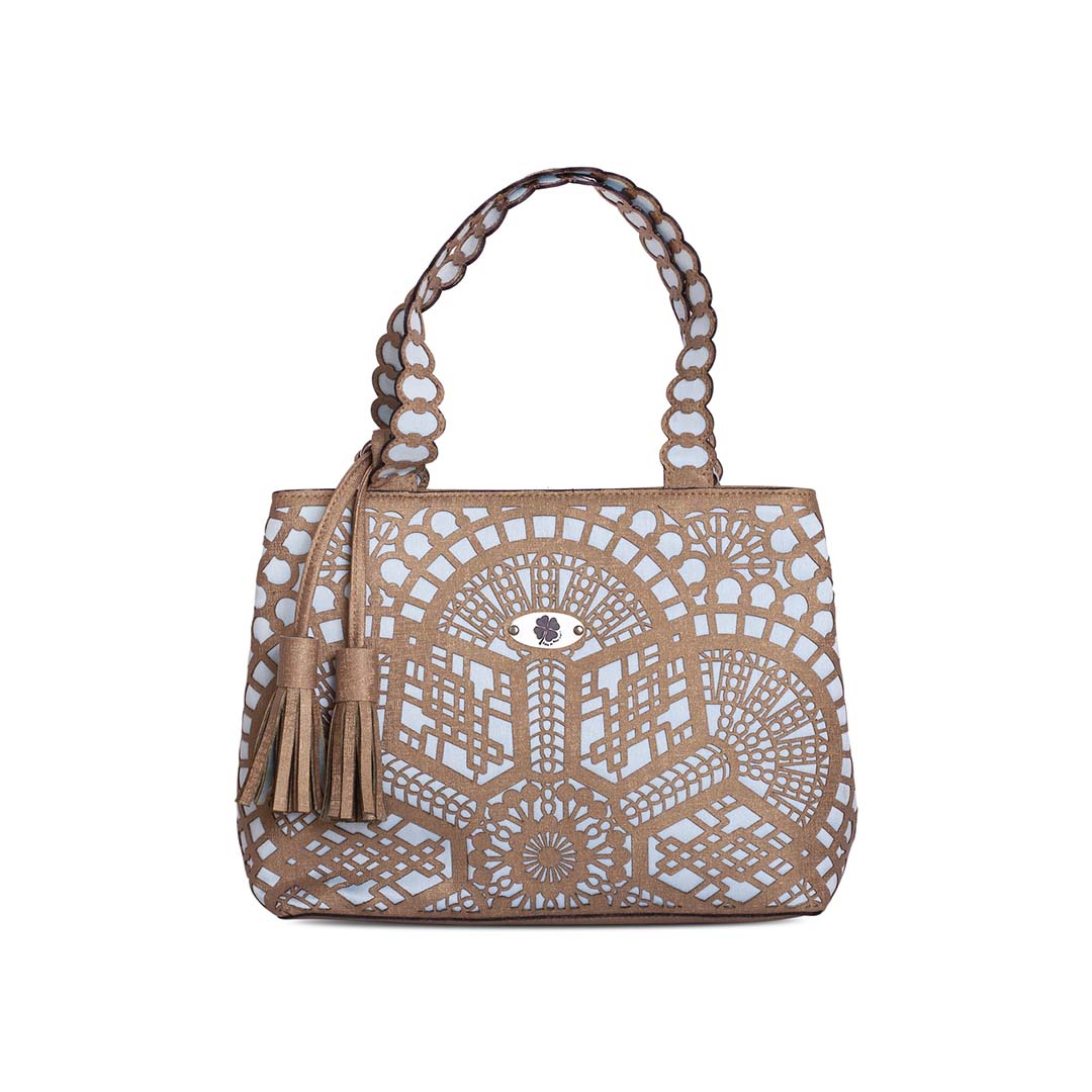 Paper Doily – Gold & Sky Blue