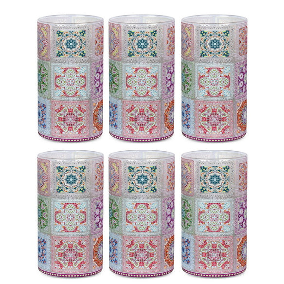 Glasses - Mandala Mix Frost Tall (Set of 6)