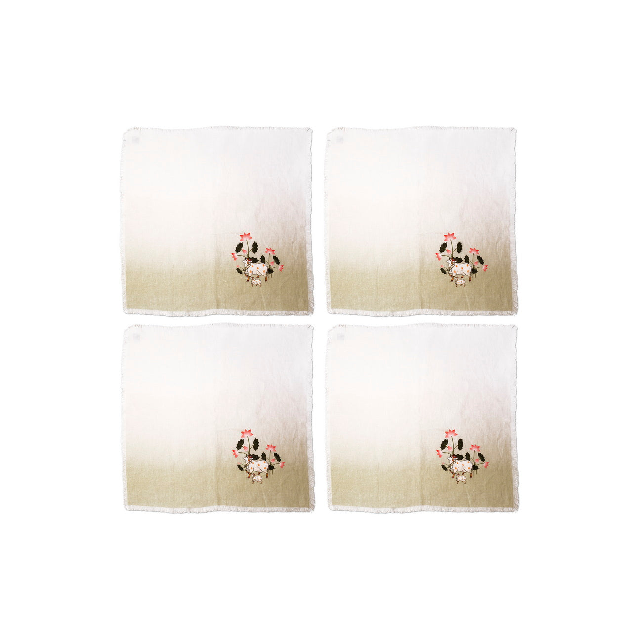 Napkin Sets - India Inspired Nandi Dinner (Set of 4)