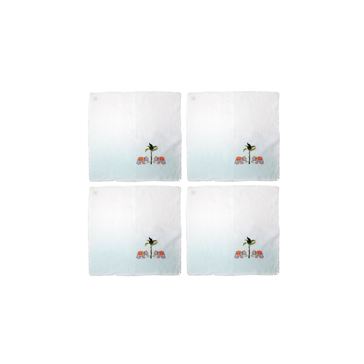 Napkin Sets - India Inspired Elephant Cocktail (Set of 4)