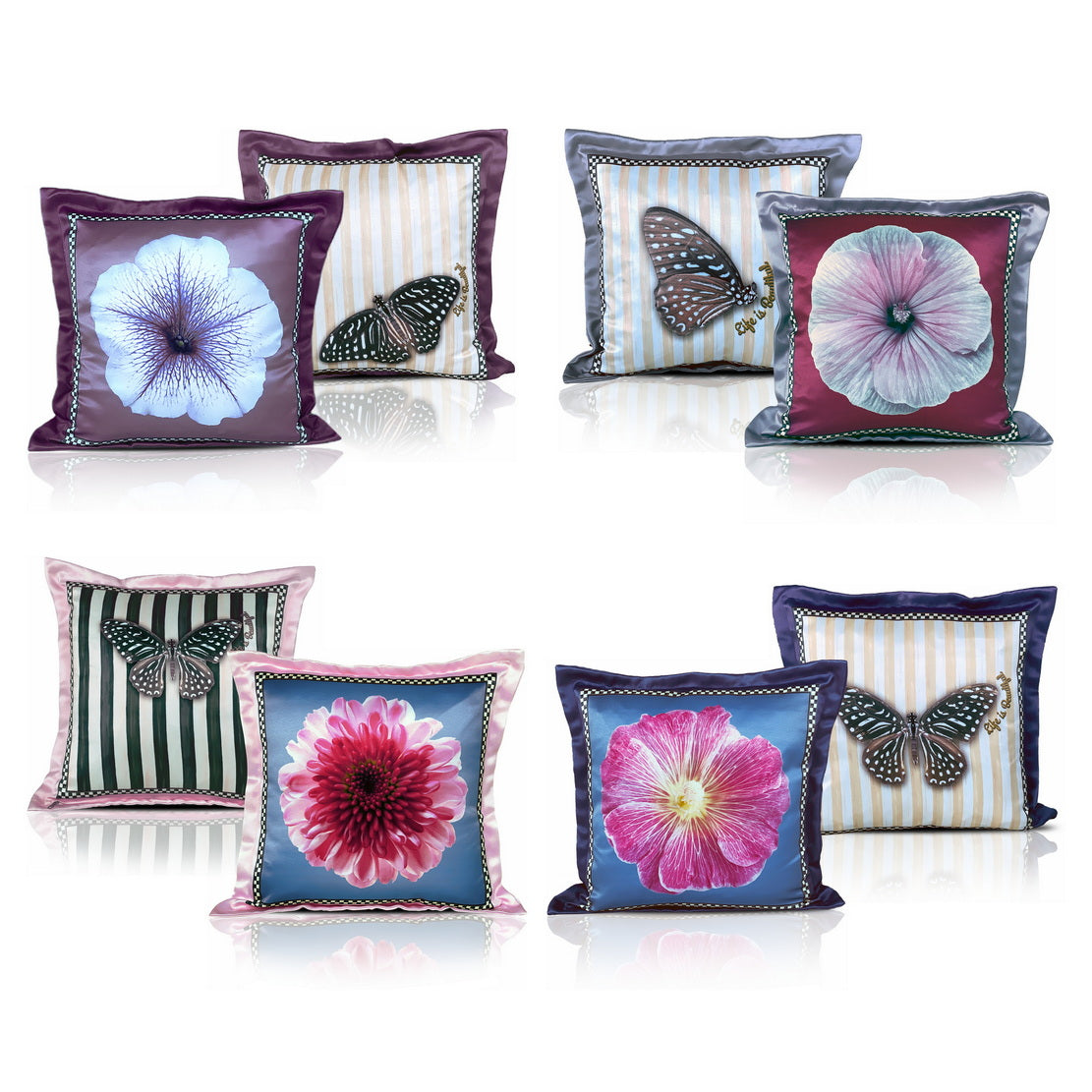 Cushion Cover - Bloom Rosetta Silk (Set of 4)