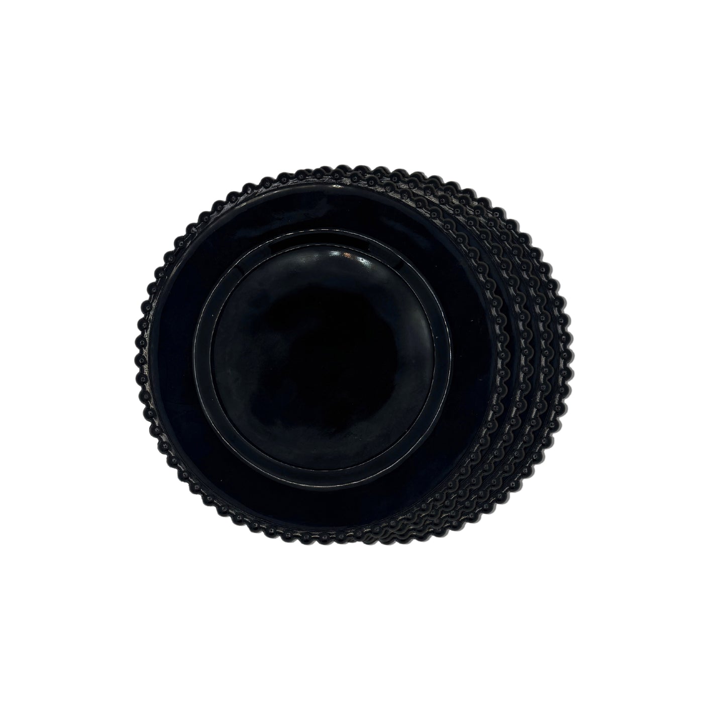 Quarter Plates - Dotted Black (Set of 4)
