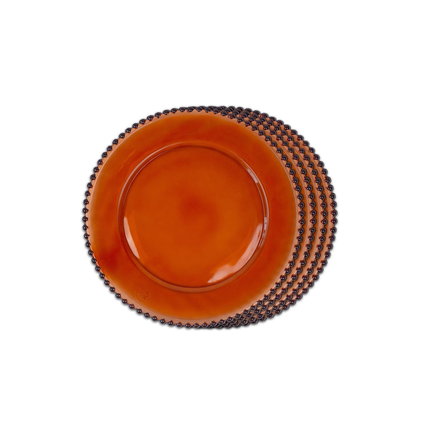 Quarter Plates - Dotted Orange (Set of 4)