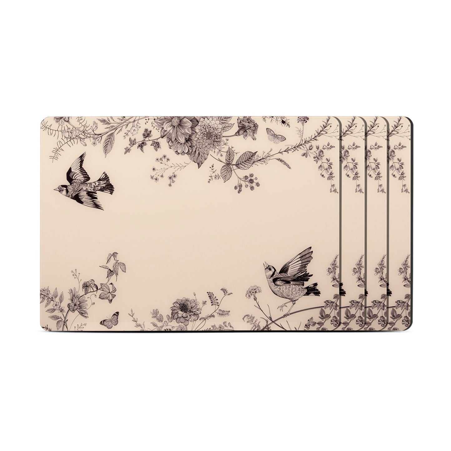 Placemat - Flora & Fauna Rectangle Bird Forest (Set of 4)