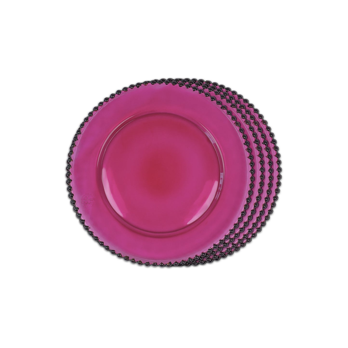 Quarter Plates - Dotted Dark Pink (Set of 4)