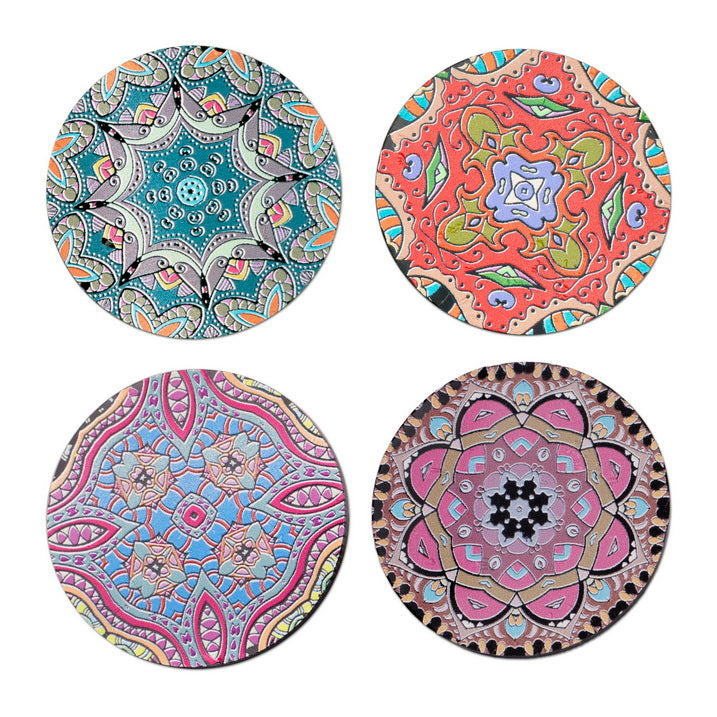 Napkin Sets - Mandala Kirost Black Rings (Set of 4)