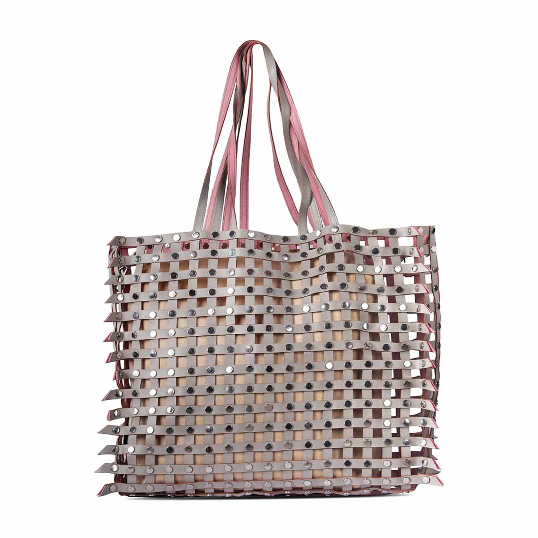 Rivet Reversible - Pink & Grey Large