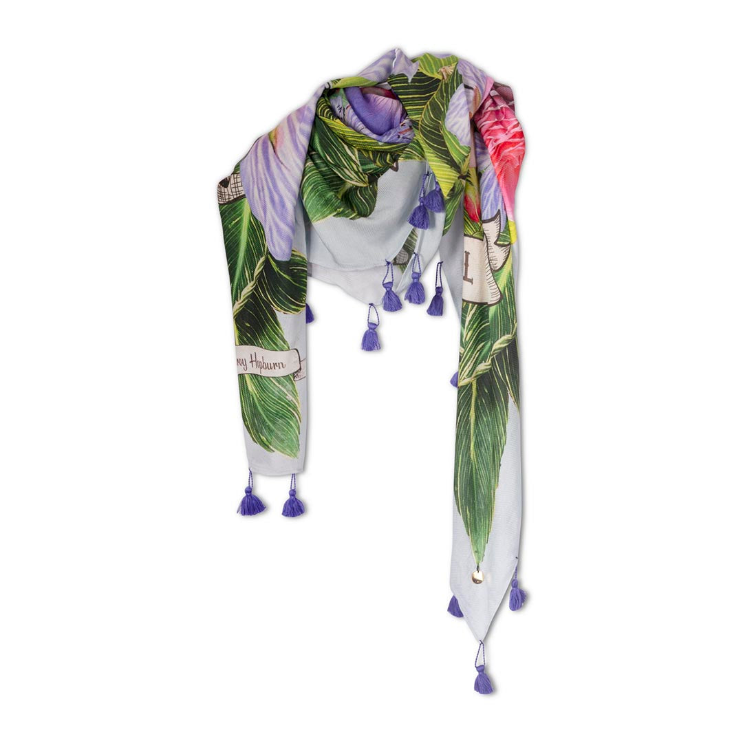 Twill Pashmina - Wild Flower Cream
