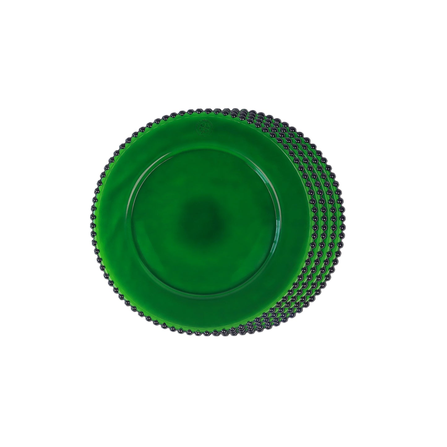Quarter Plates - Dotted Dark Green (Set of 4)