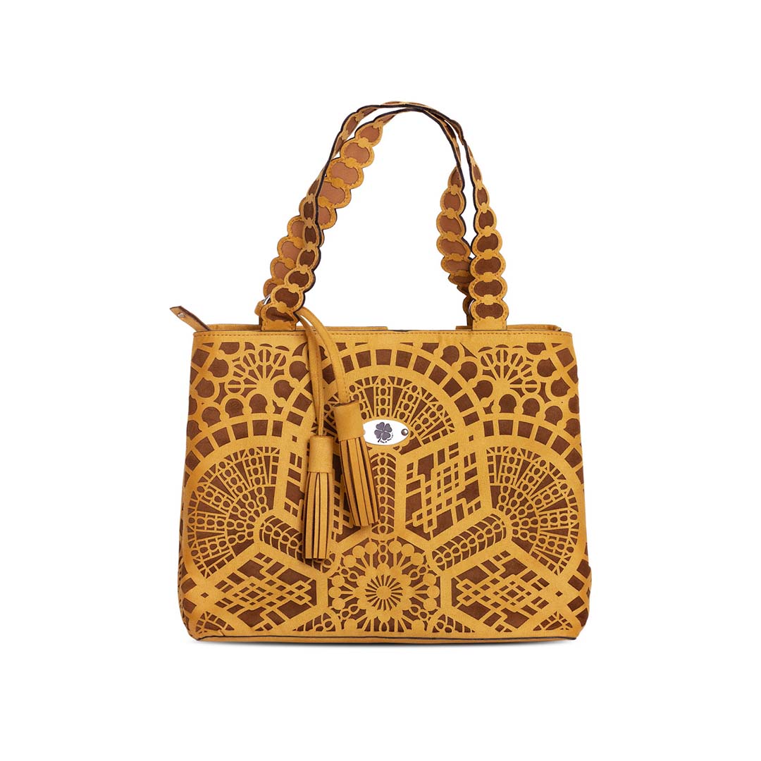 Paper Doily – Mustard & Brown