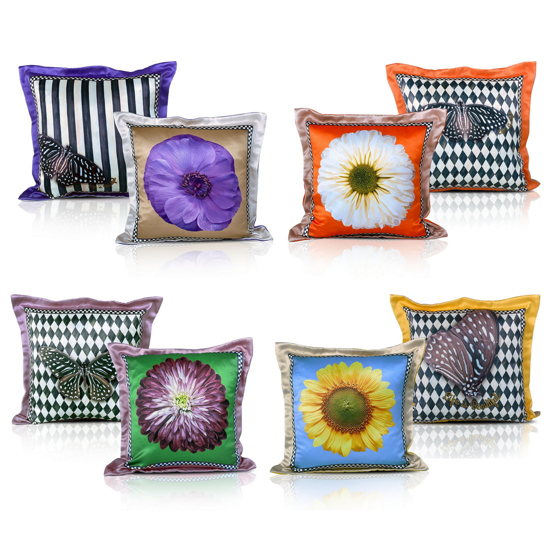 Cushion Cover - BloomTiffany Silk (Set of 4)