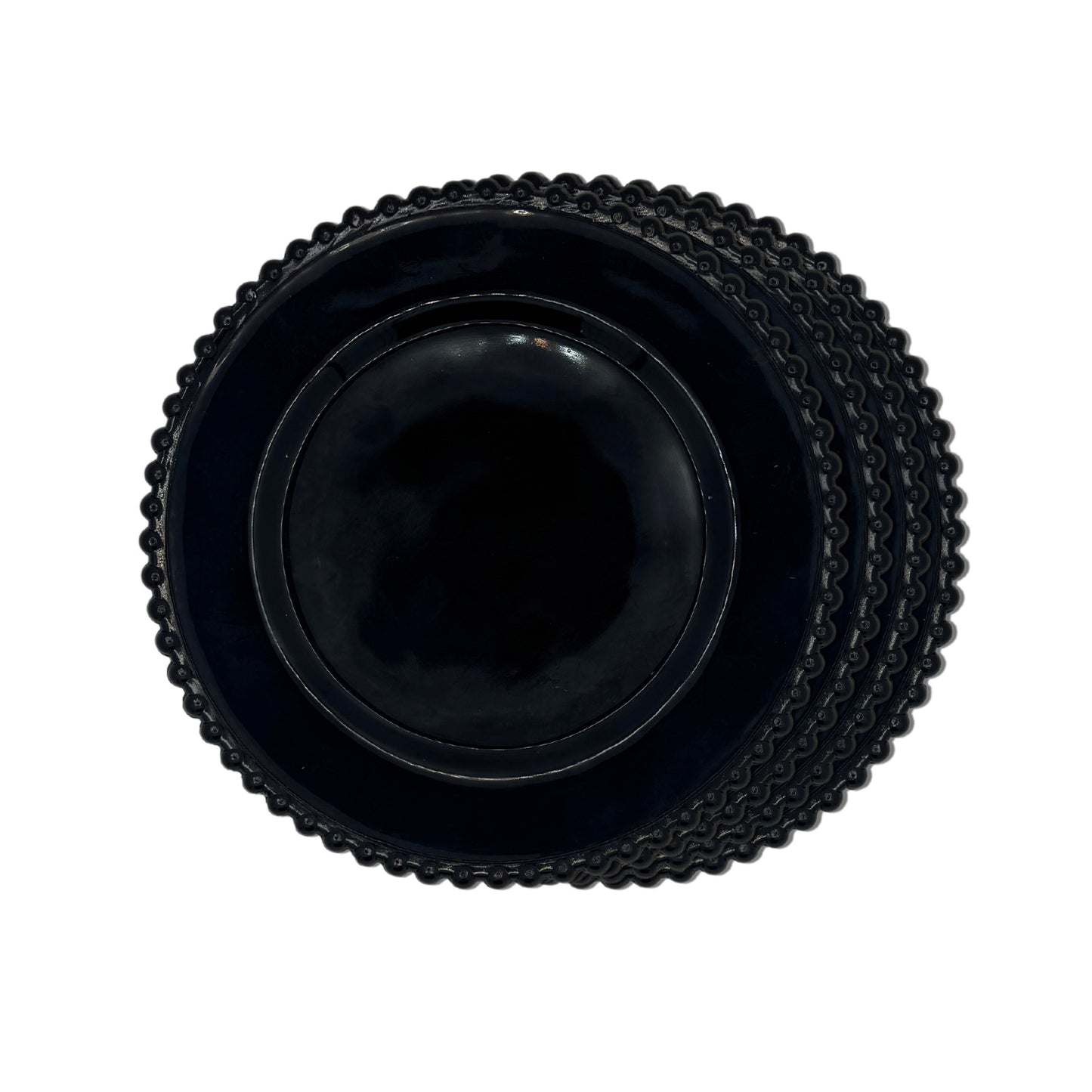 Dinner Plates - Dotted Black (Set of 4)