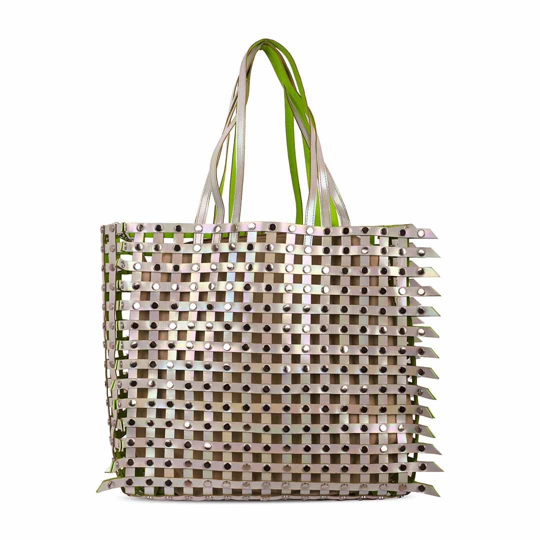 Rivet Reversible - Green & Neon Green Large