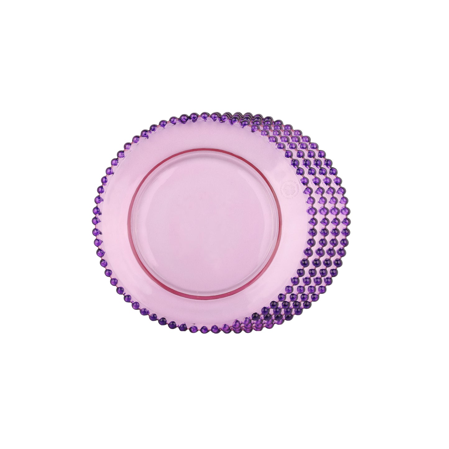 Quarter Plates - Dotted Light Pink (Set of 4)