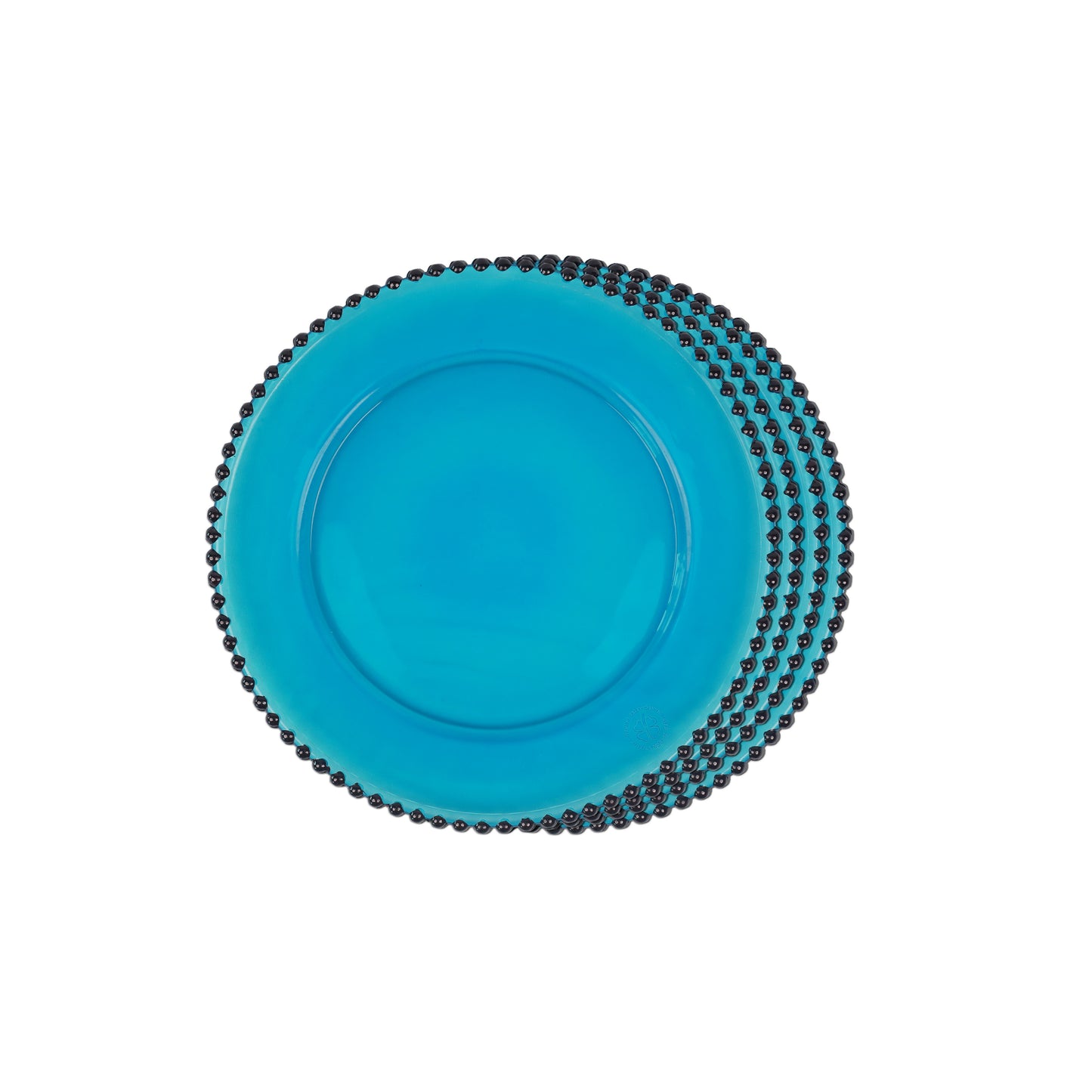 Quarter Plates - Dotted Turquoise (Set of 4)