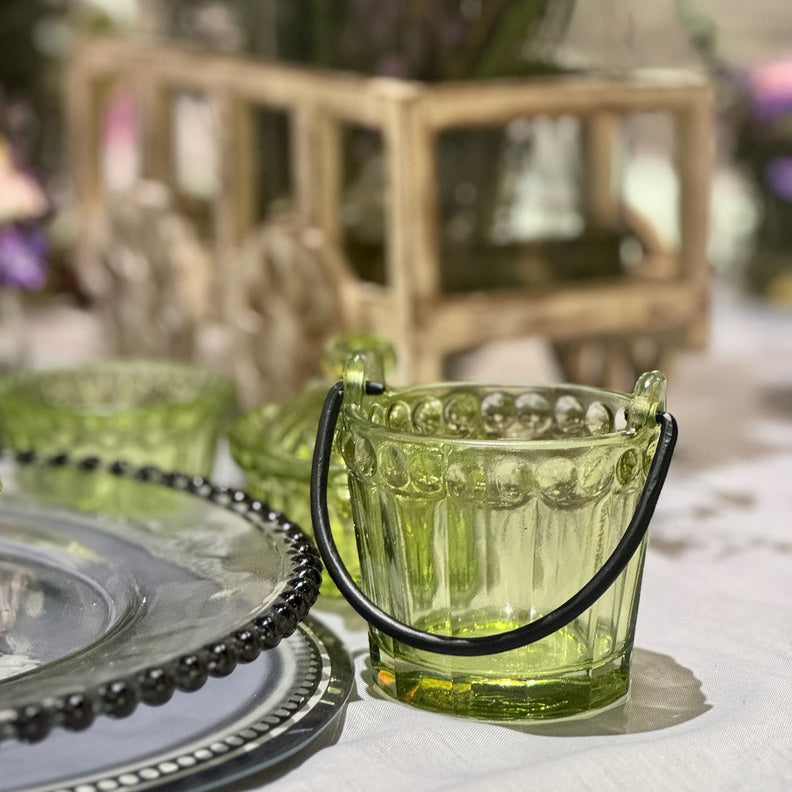 Mini Table Essentials – Dotted Bucket Olive (Set of 4)