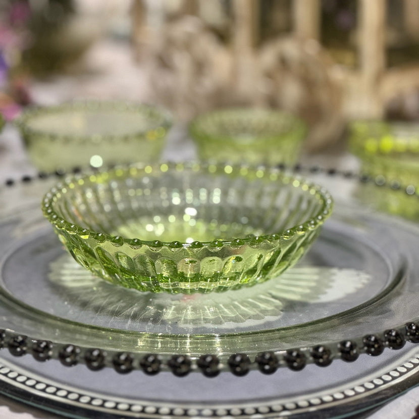Mini Table Essentials – Dotted Nibbler Olive (Set of 4)
