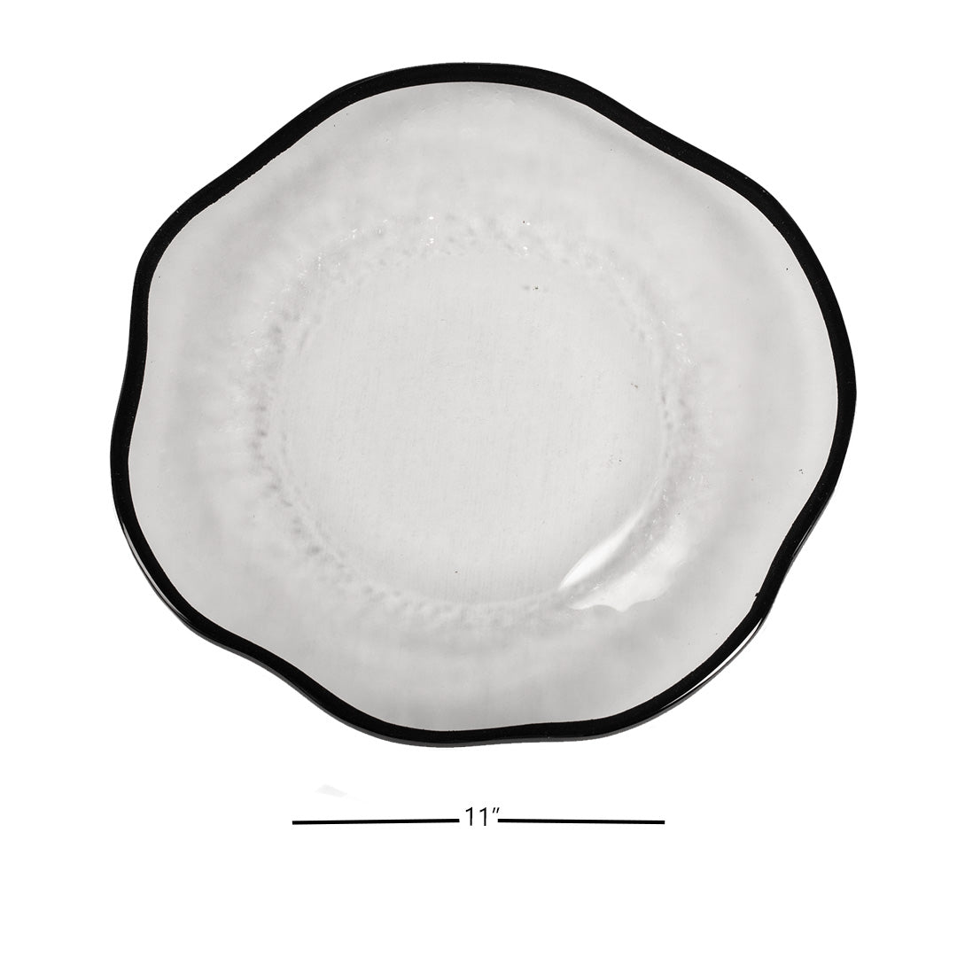 Dinner Plates - Signature Black Rim (Set of 4)